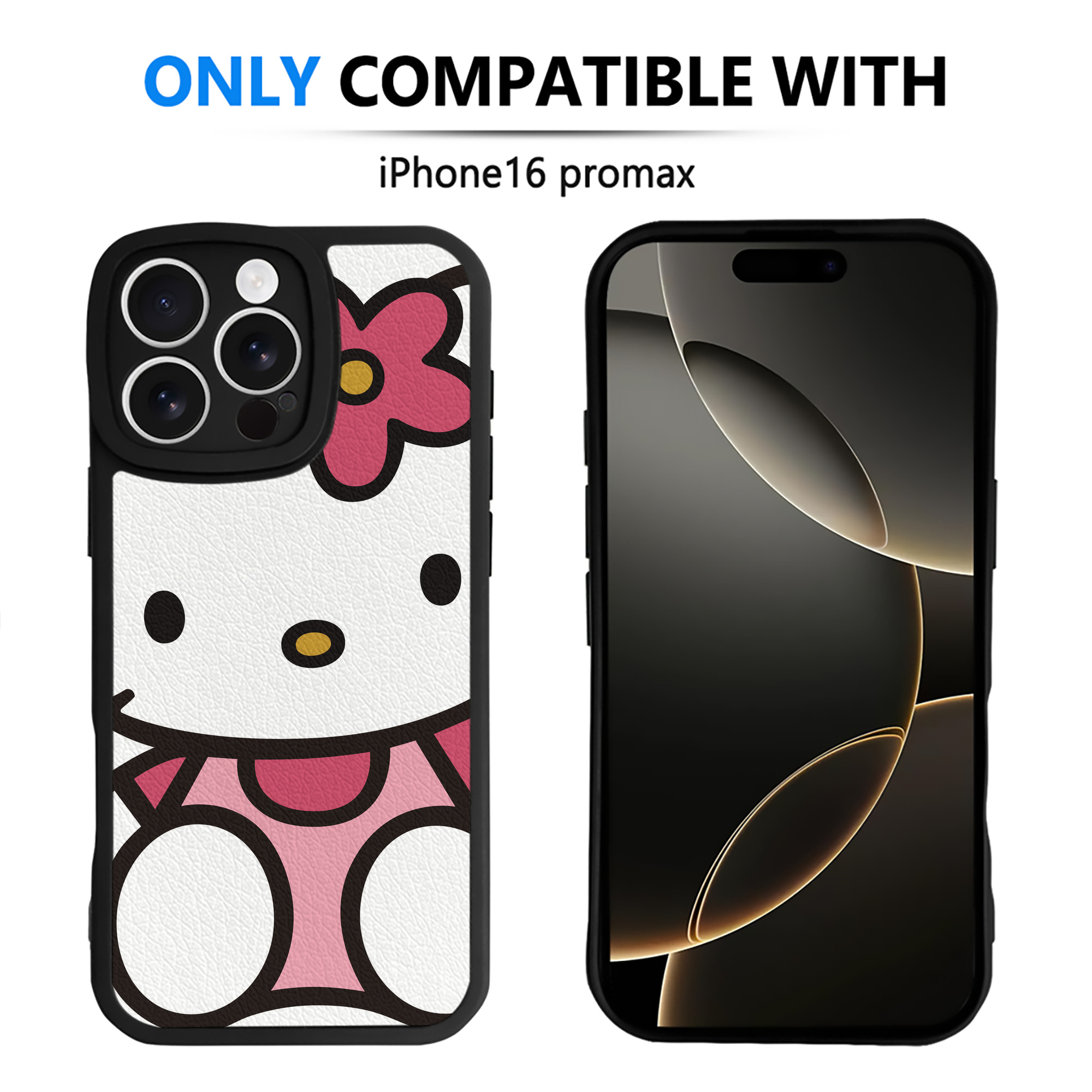 （画像用） Hello Kitty ハローキティ 【iPhone 16シリーズ対応】シリコンスマホケース（レザー調） 材質：シリコン